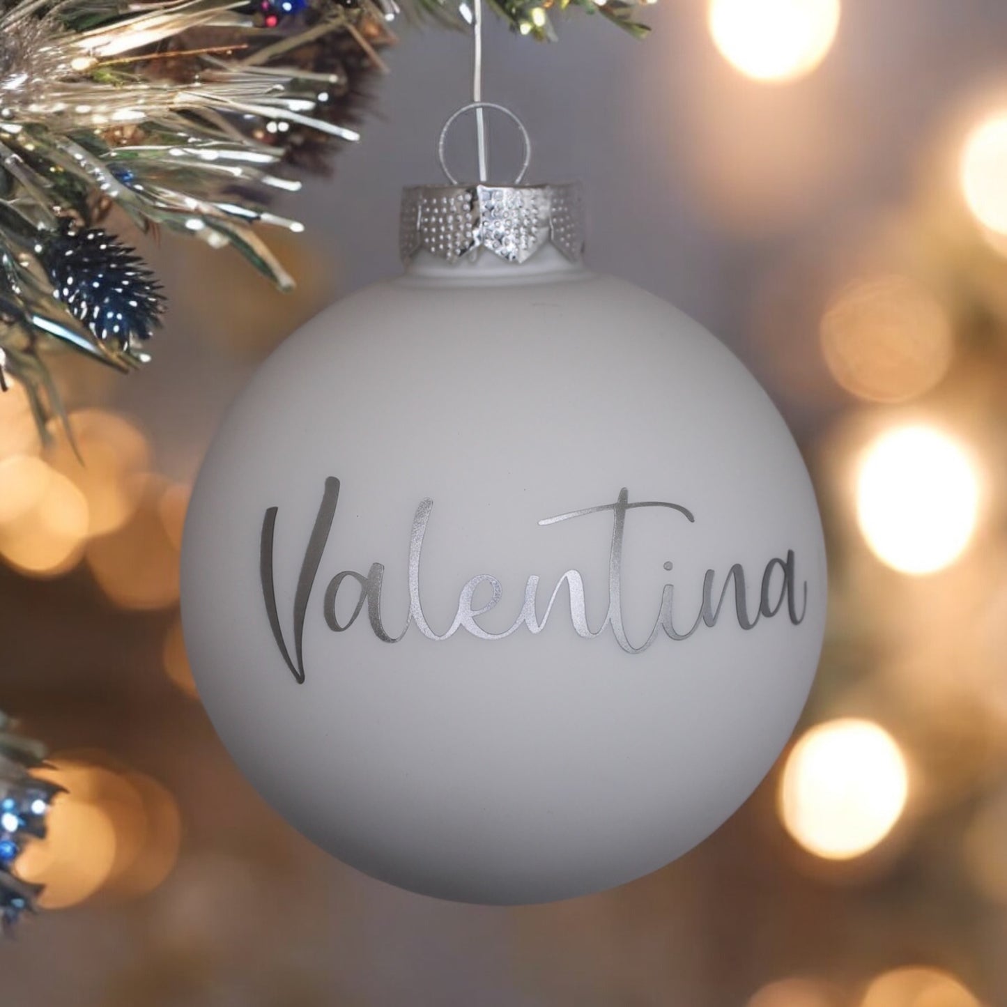 Pallina di Natale Bianca personalizzata