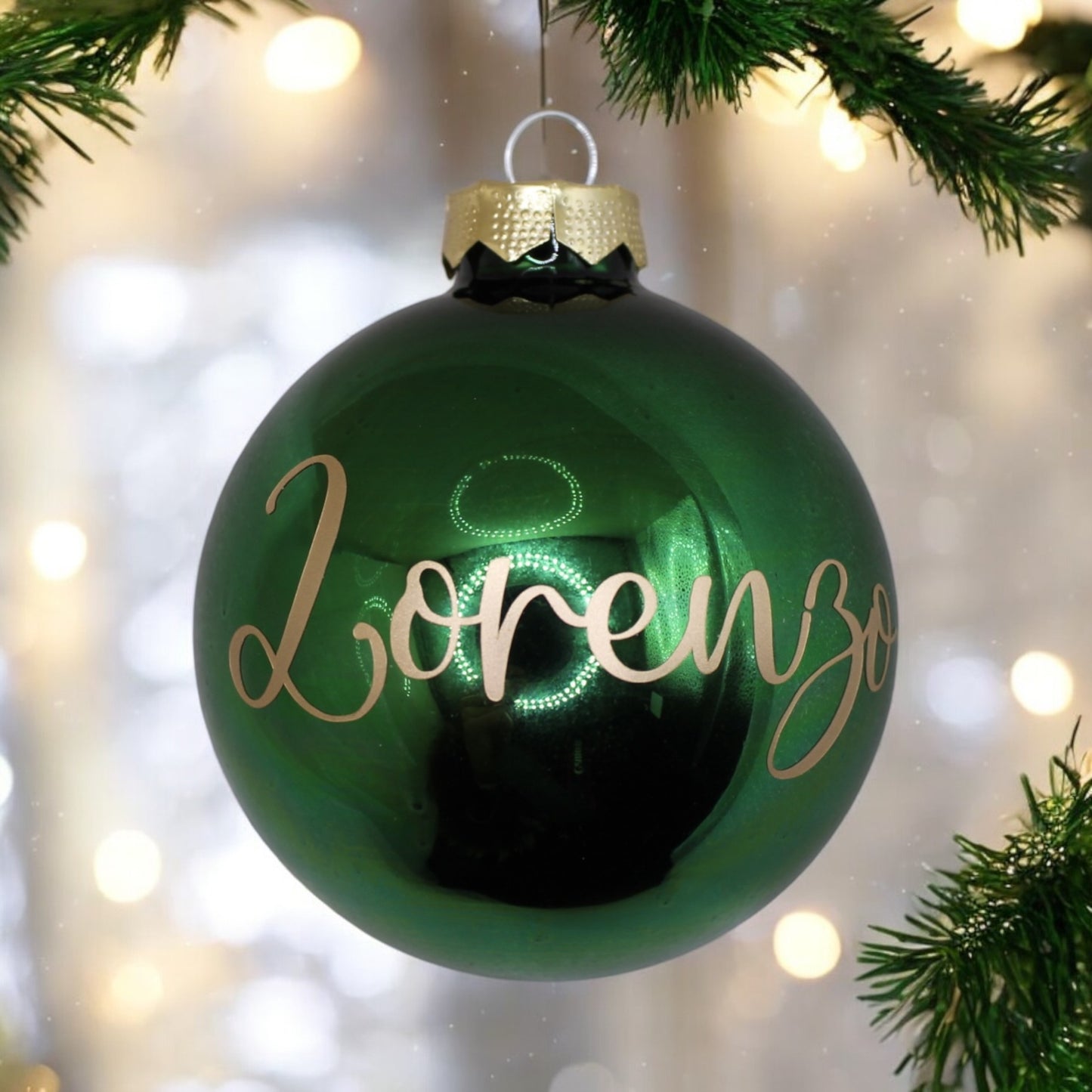 Pallina di Natale Verde personalizzata