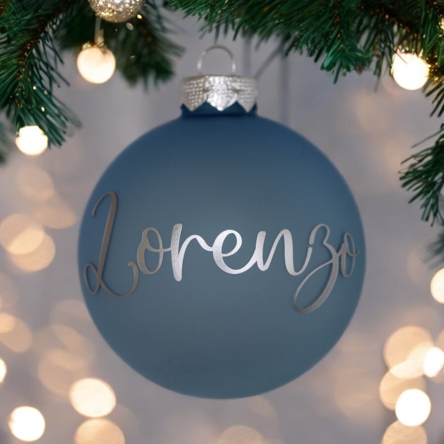 Pallina di Natale Azzurra personalizzata