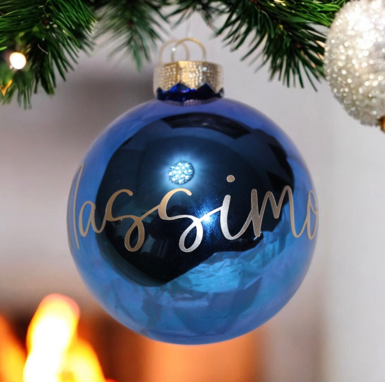 Pallina di Natale Blu personalizzata