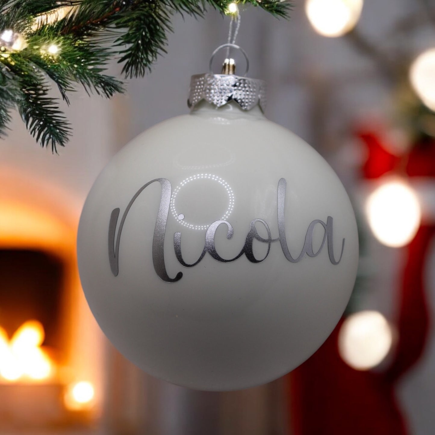 Pallina di Natale Bianca personalizzata