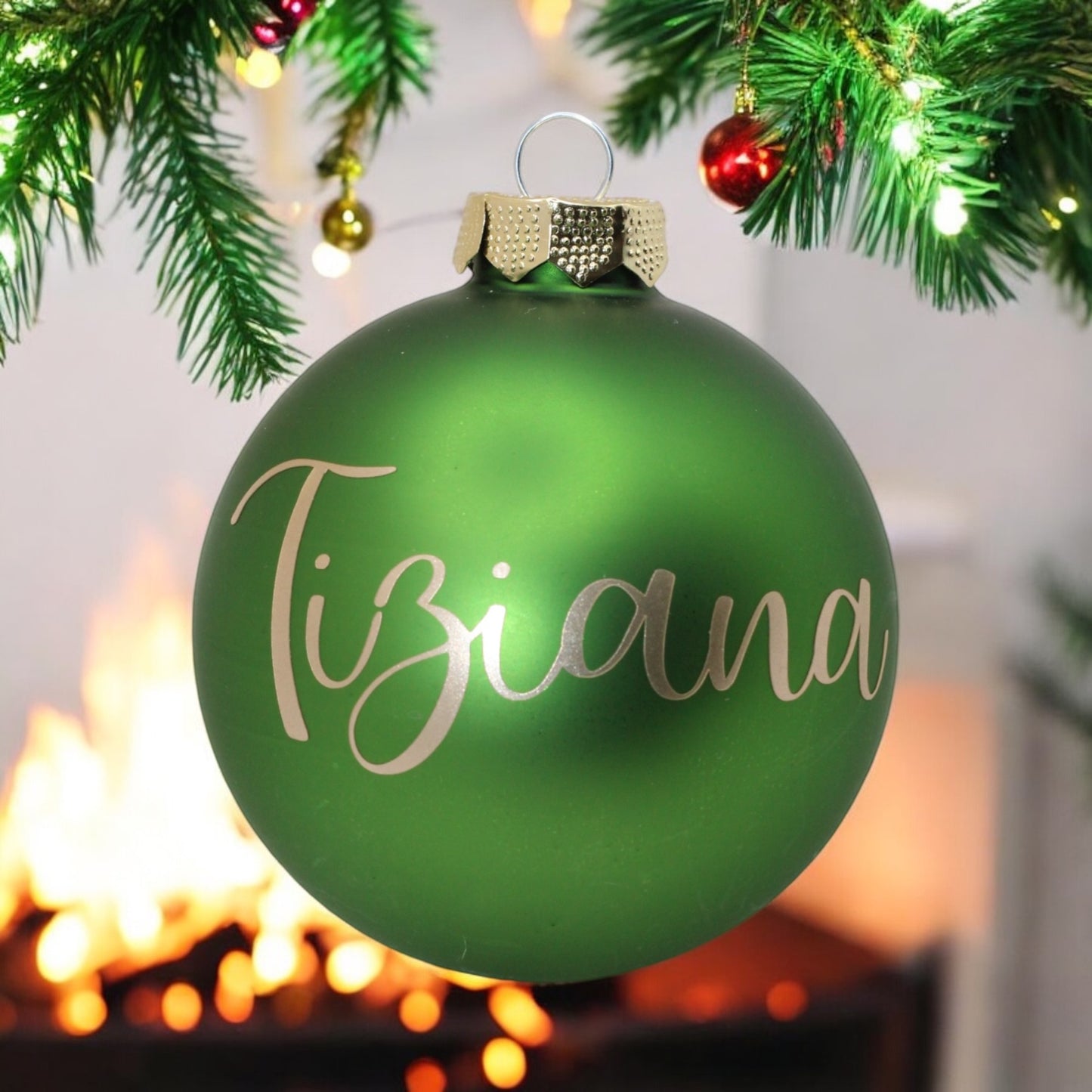 Pallina di Natale Verde personalizzata