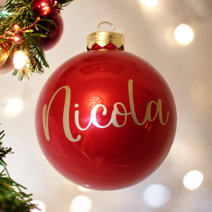 Pallina di Natale Rossa personalizzata
