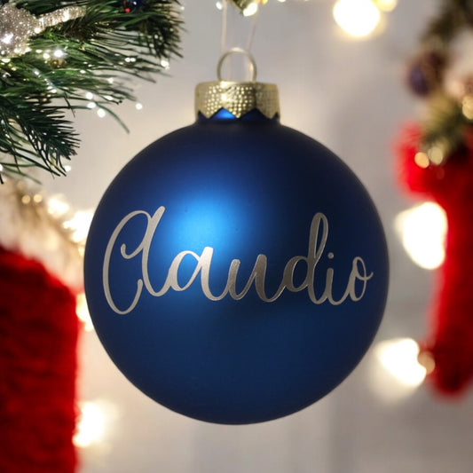Pallina di Natale Blu personalizzata