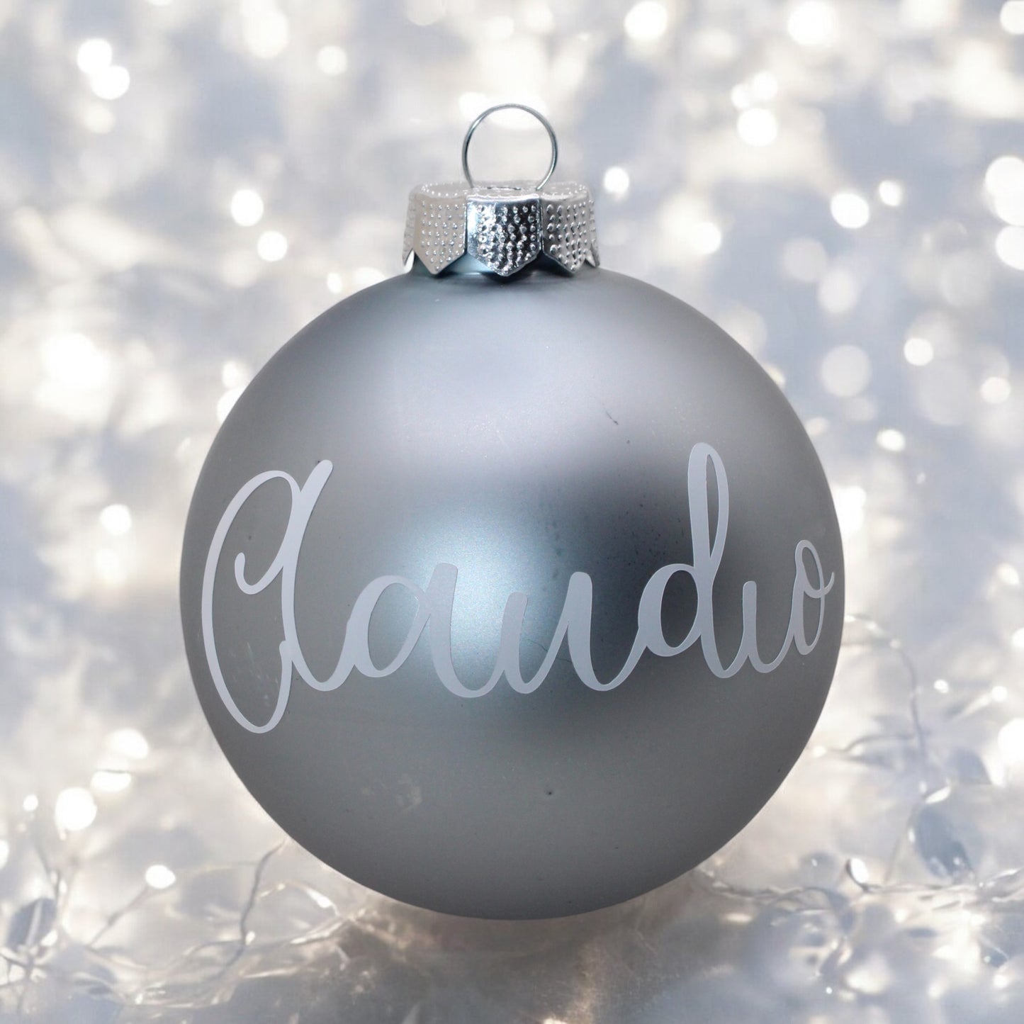 Pallina di Natale Argento personalizzata