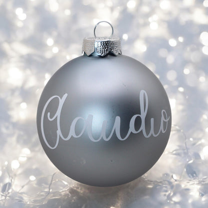 Pallina di Natale Argento personalizzata